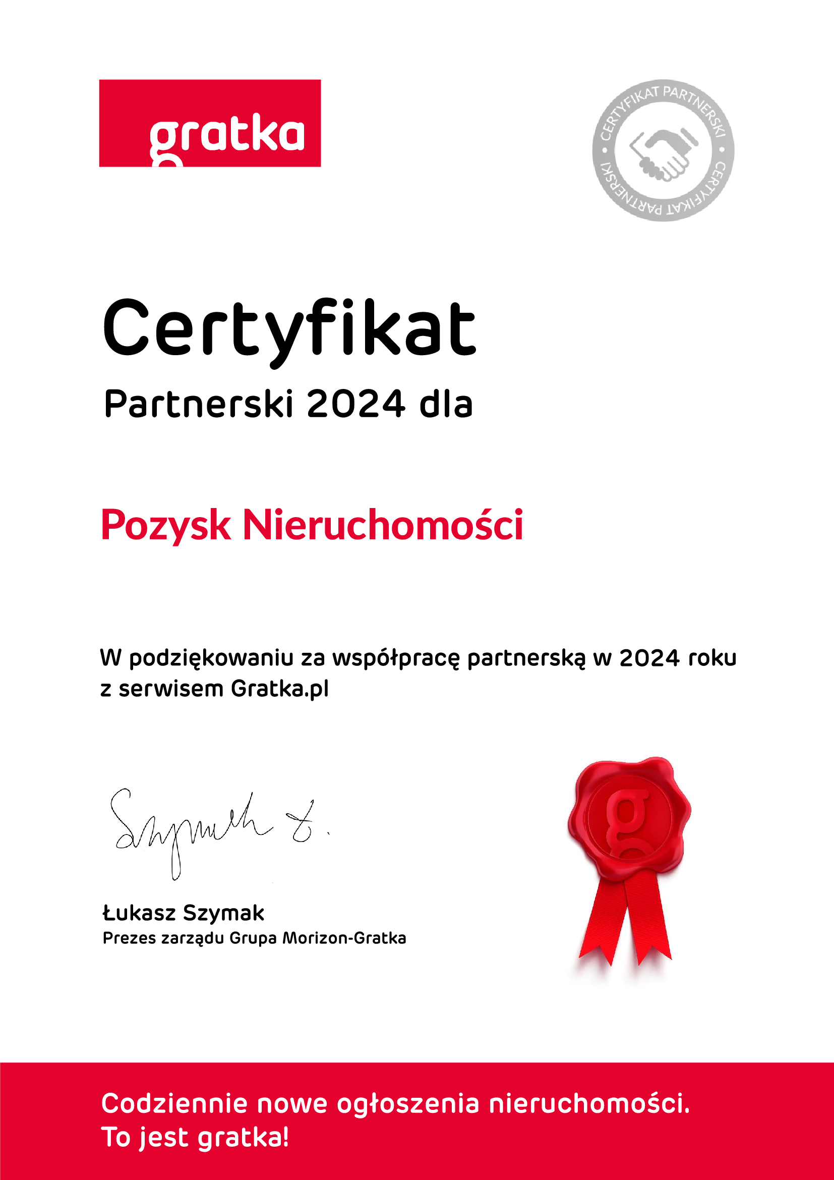 Certyfikat-partnerstwa-Gratka-2024-Pozysk-Nieruchomości